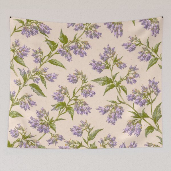 Item preview, Flat lay vintage botanical pattern designed and sold by scicilysimonee.