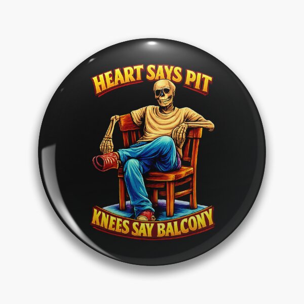 Item preview, Heart Says Pit Knees Say Balcony Skeleton Goth Band designed and sold by Michasstuckey.