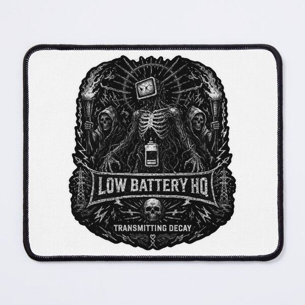 Item preview, Low Battery HQ – Transmitting Decay | Gritty TV Skull Metal Streetwear Design designed and sold by LowBatteryHQ.