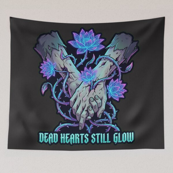 Item preview, Neon Lotus Decay: Cyberpunk Zombie Eternal Love designed and sold by Thaivi Design.