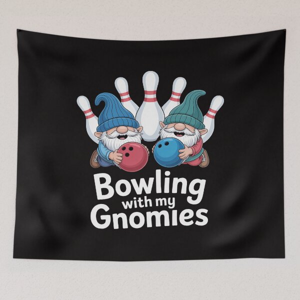 Item preview, Bowler Couple With Mini Bowling Pins Bowling With My Gnomies designed and sold by PattonJillian.