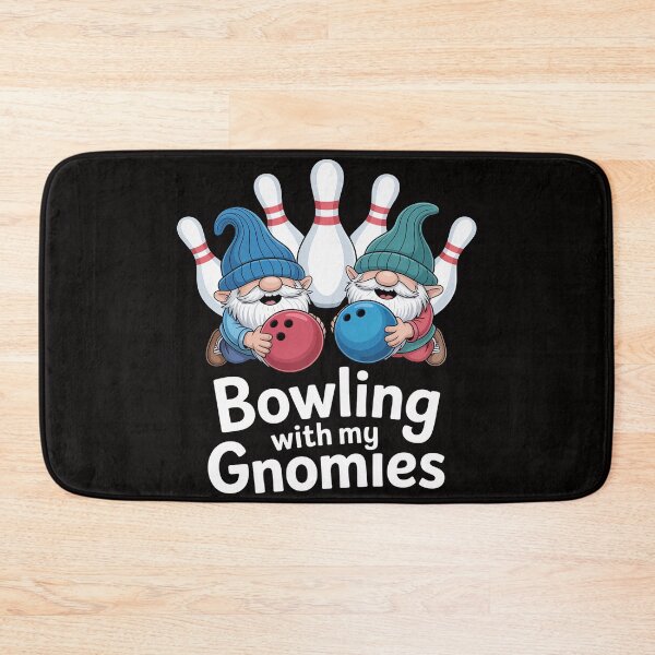 Item preview, Bowler Couple With Mini Bowling Pins Bowling With My Gnomies designed and sold by PattonJillian.