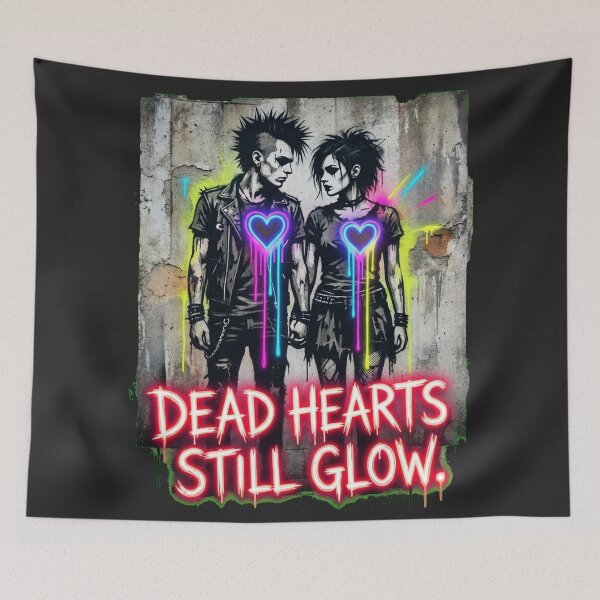 Item preview, Cyberpunk Gothic Graffiti Eternal Love Urban Mural Design designed and sold by Thaivi Design.