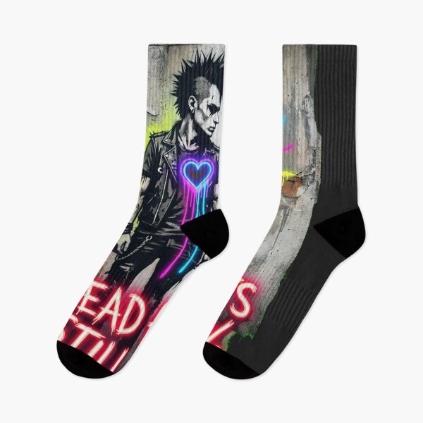 Item preview, Cyberpunk Gothic Graffiti Eternal Love Urban Mural Design designed and sold by Thaivi Design.