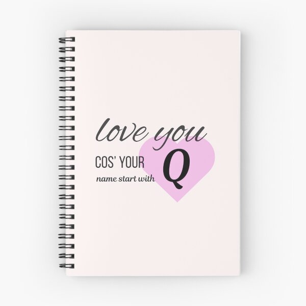 Item preview, Love You Cos Your Name Starts With Q Initial Monogram designed and sold by Nordic Echo.