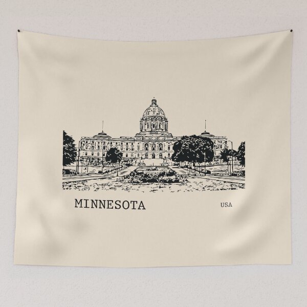 Artikelvorschau, Bundesstaat Minnesota, USA entworfen und verkauft von Lakeric Cityscapes.