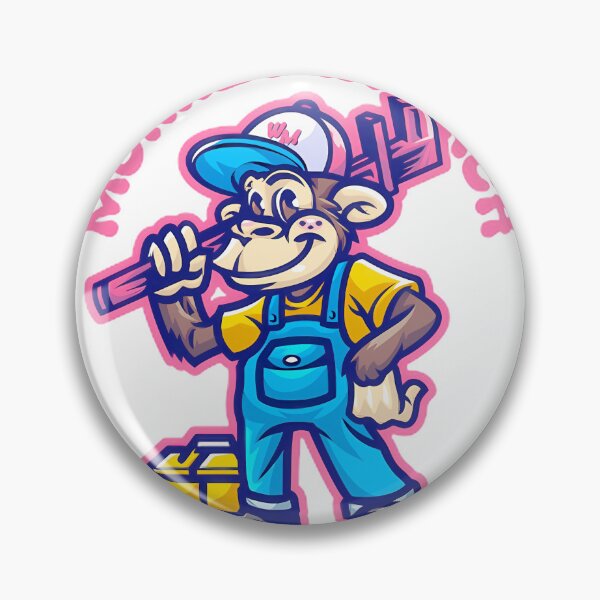 Item preview, Revistango Monkey Wrench Cartoon Mechanic Mascot With Toolbox And Cap In Vibrant Blue And Orange Ov designed and sold by Didis-Warehouse.