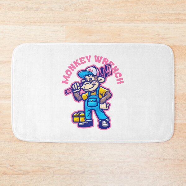 Item preview, Revistango Monkey Wrench Cartoon Mechanic Mascot With Toolbox And Cap In Vibrant Blue And Orange Ov designed and sold by Didis-Warehouse.