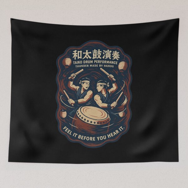 Item preview, Thunderous Rhythms Rise From Taiko Hands designed and sold by EdvvinStudios.