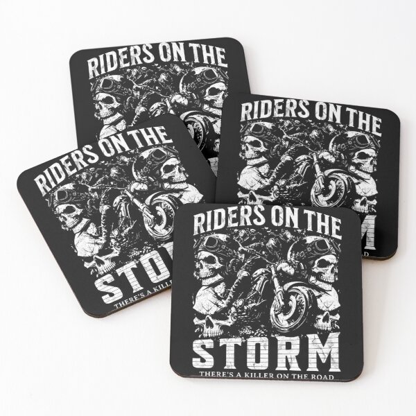 Item preview, Riders on the Storm - Vintage Biker Skull Motorcycle Art designed and sold by GenZFashion000.