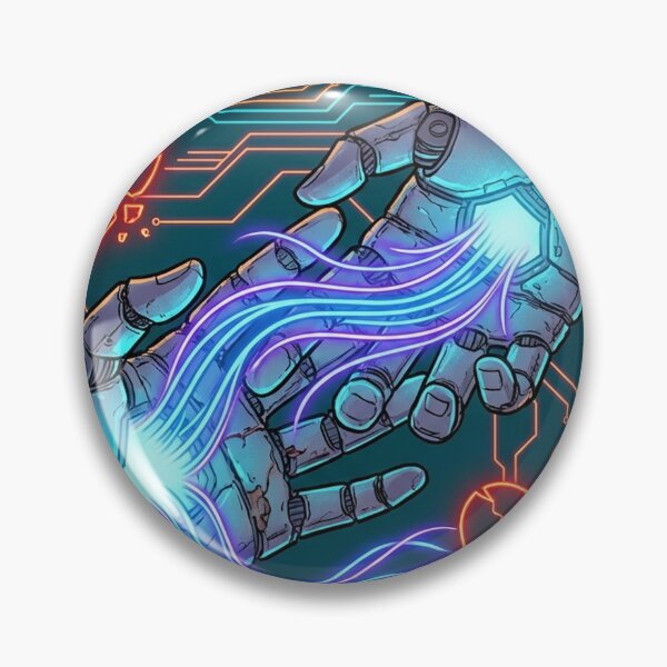 Artikelvorschau, Cyberpunk-Neon-Schaltkreise, Hände, zerbrochenes Herz, Bauplan entworfen und verkauft von Thaivi Design.