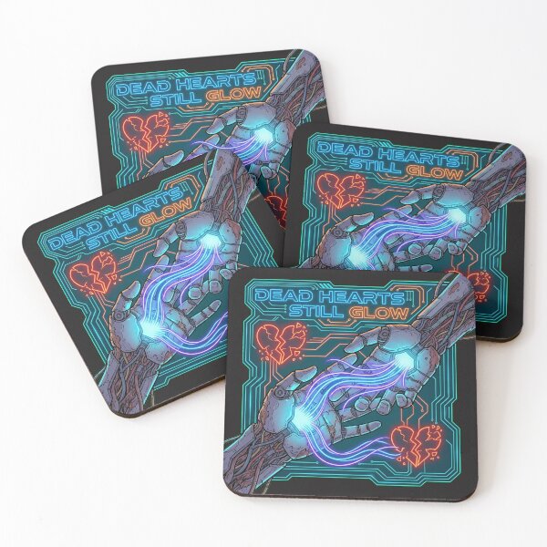 Item preview, Cyberpunk Neon Circuitry Hands Shattered Heart Blueprint designed and sold by Thaivi Design.