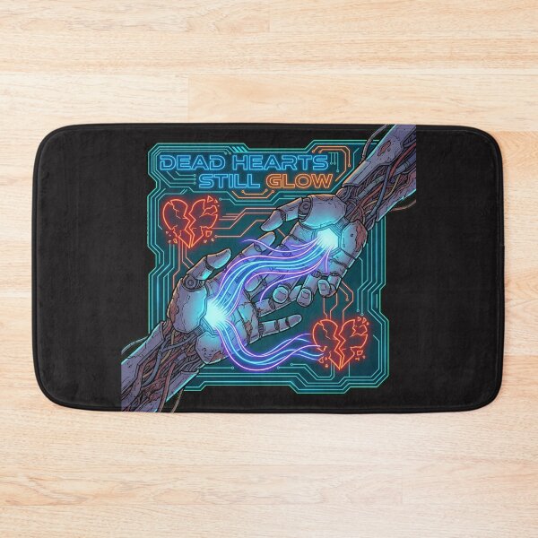 Item preview, Cyberpunk Neon Circuitry Hands Shattered Heart Blueprint designed and sold by Thaivi Design.