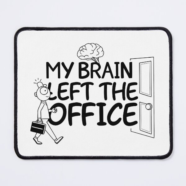 Item preview, Funny My Brain Left The Office Cartoon designed and sold by Jirada.