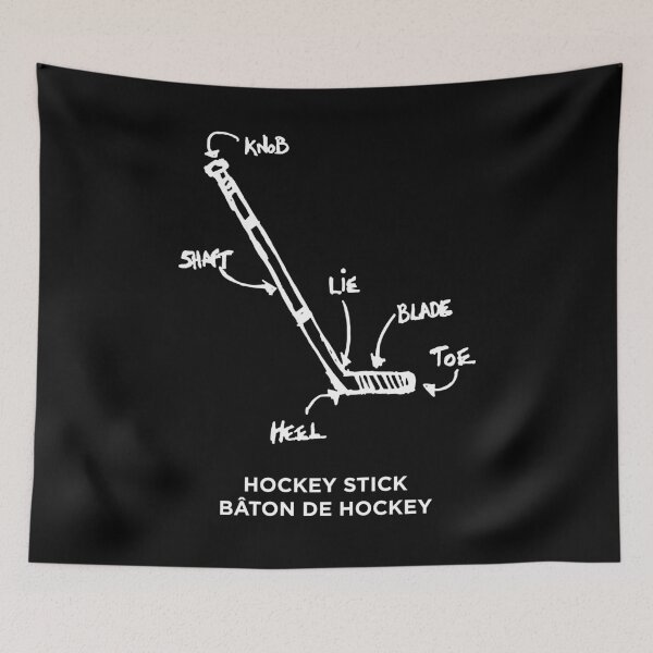 Item preview, Hockey Stick/Bâton de Hockey - dark background designed and sold by Half Serious.