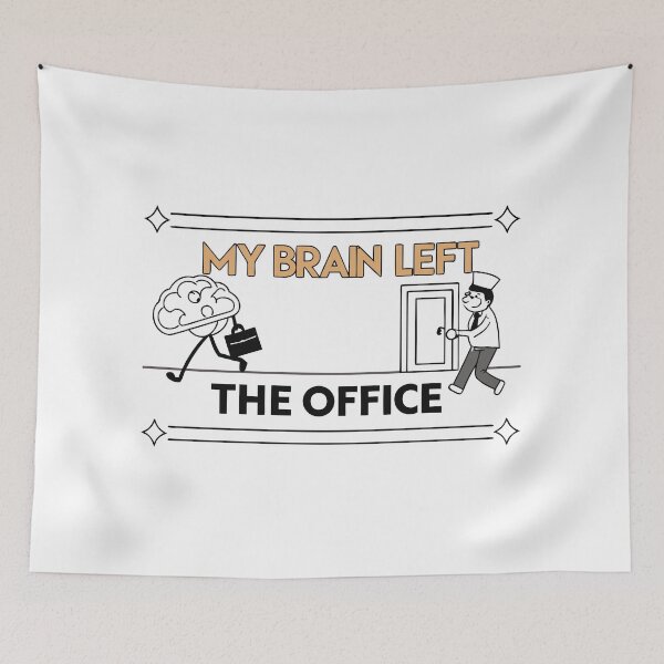 Item preview, My Brain Left The Office Retro Cartoon designed and sold by Jirada.