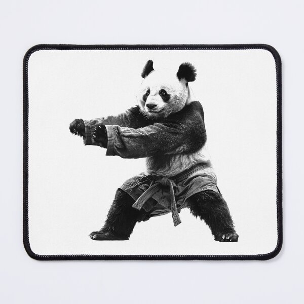 Item preview, Karate Panda - Black and White Martial Arts Animal Art designed and sold by inkoutninja.