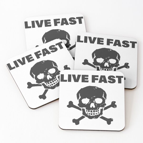 Item preview, Live Fast Skull- Punk Rebel Black Version  designed and sold by Ignorante.