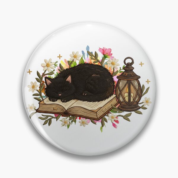 Item preview, Black Cat Sleeping on a Book designed and sold by Nacho Average Designs.