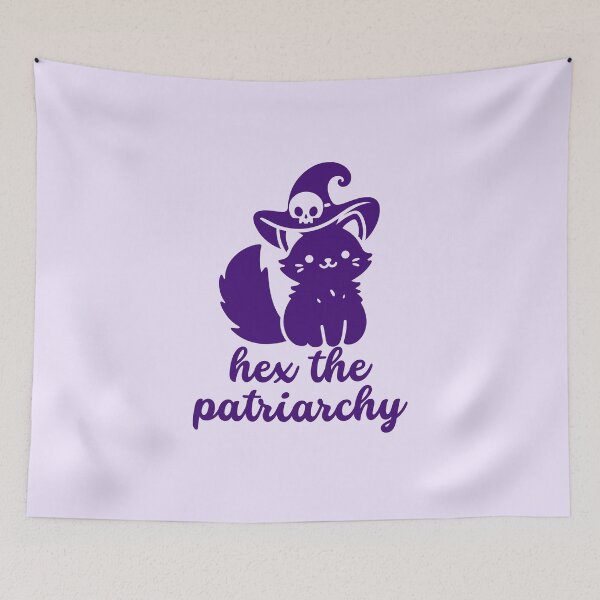 Item preview, Hex the Patriarchy - Feminist - Witch Cat designed and sold by EvergreenRevolt.