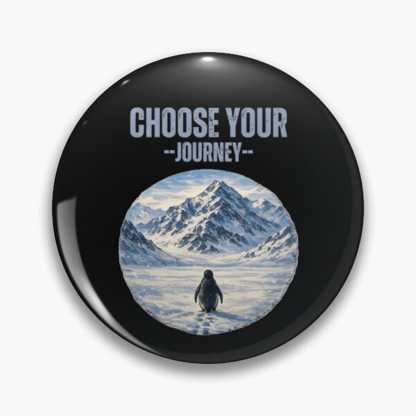 Item preview, The Lone Penguin — A Journey Beyond the Flock | Vintage Circular Illustration designed and sold by wanado.