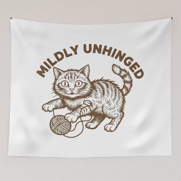 Item preview, Mildly Unhinged – Chaotic Funny Cat Vintage designed and sold by DIRTYSKETCHH.