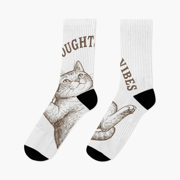 Item preview, No Thoughts Just Vibes Cat Vintage Aesthetic designed and sold by DIRTYSKETCHH.