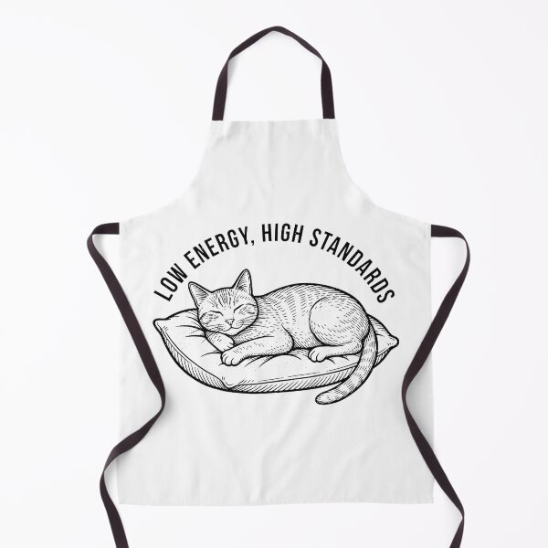 Item preview, Low Energy High Standards Cat Vintage Humor designed and sold by DIRTYSKETCHH.