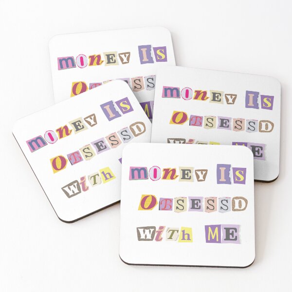 Item preview, Money Is Obsessed With Me — Scrapbook Letter Money Manifestation Sticker designed and sold by Dharaamagnetiix.