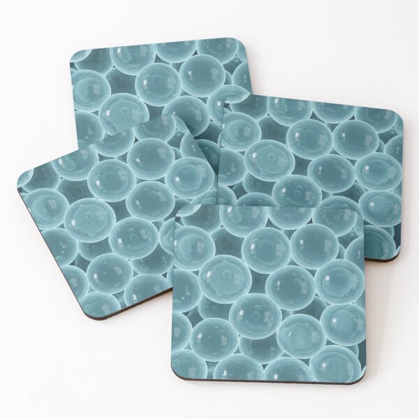 Item preview, Aqua Glass Orbs designed and sold by Kaleidoscope Print.