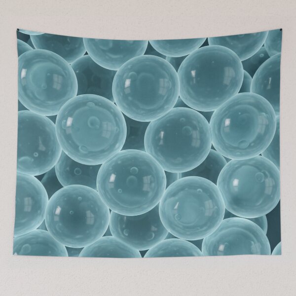 Item preview, Aqua Glass Orbs designed and sold by Kaleidoscope Print.
