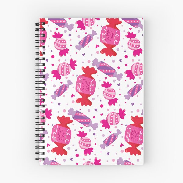 Item preview, Sweet Love Candy Pattern Valentine Notebook Design designed and sold by FestivityFinds.