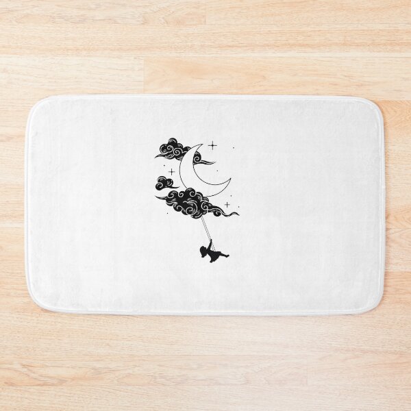 Item preview, Moon Swing – Dreamy Night Sky Illustration with Swinging Moon designed and sold by Fouziaart08.