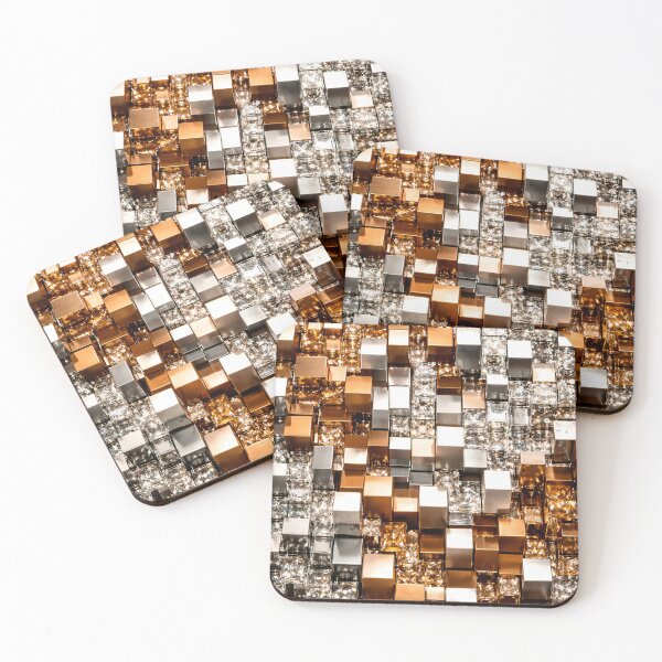 Item preview, Gilded Crystal Cubes designed and sold by Kaleidoscope Print.
