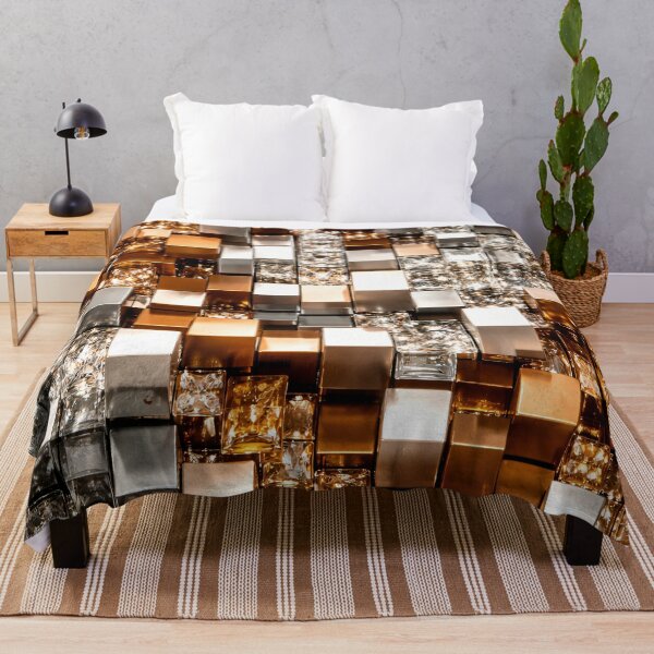 Item preview, Gilded Crystal Cubes designed and sold by Kaleidoscope Print.