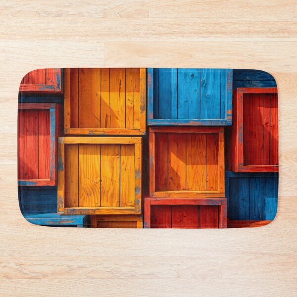 Item preview, Colorblock Wooden Crates designed and sold by Kaleidoscope Print.
