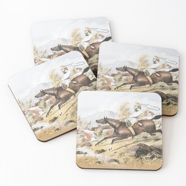 Item preview, Vintage Australian Watercolour - Stockman  designed and sold by karwilberevivalcollection.