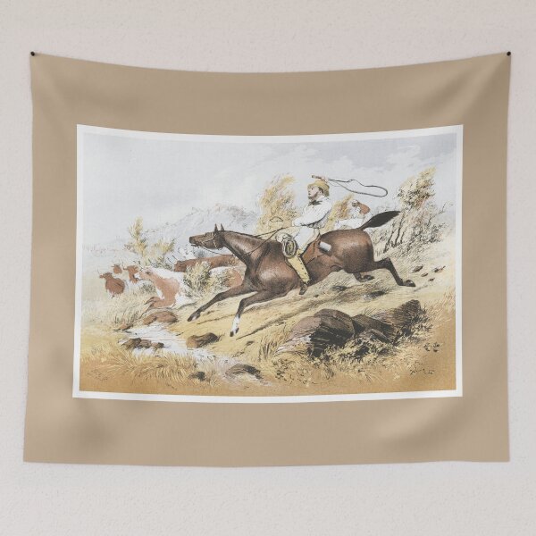 Item preview, Vintage Australian Watercolour - Stockman  designed and sold by karwilberevivalcollection.