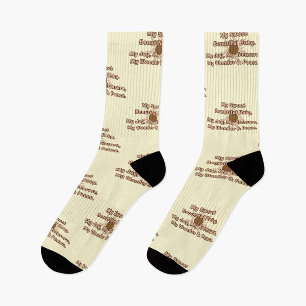 Item preview, My Sweet Beautiful Baby Brown Text Stickers Prints Posters Wall Art Magnet Home Coffee Cup Decoration TShirt Stationary Notebook Magnet Hat Kitchen Work School Office Redbubble Shop designed and sold by Saritas Boutique Shop.