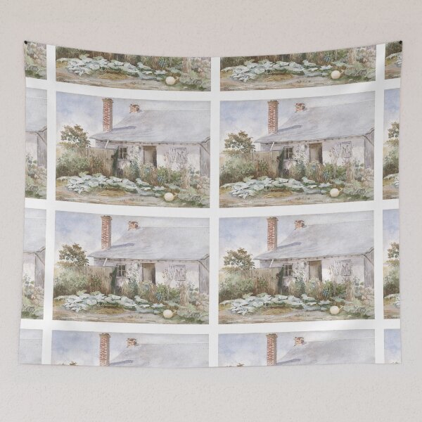 Item preview, Vintage Australian Watercolour - Settler Cottage  designed and sold by karwilberevivalcollection.