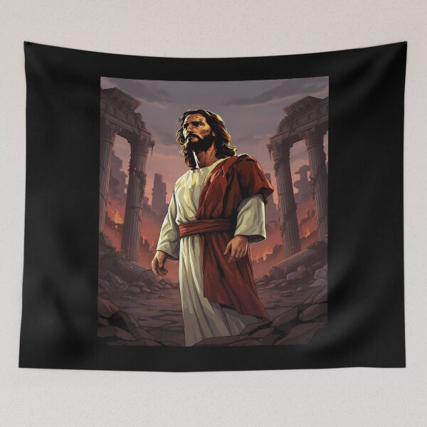 Item preview, Jesus Christ in a ruined city designed and sold by 7She.