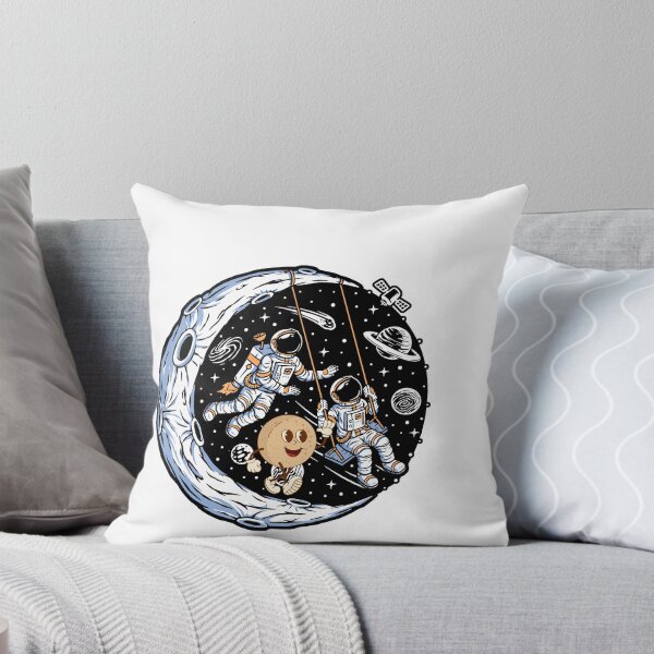 Item preview, Astronaut Swinging in Space – Whimsical Cosmic Dream Illustration designed and sold by Fouziaart08.