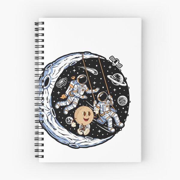 Item preview, Astronaut Swinging in Space – Whimsical Cosmic Dream Illustration designed and sold by Fouziaart08.