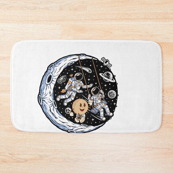 Item preview, Astronaut Swinging in Space – Whimsical Cosmic Dream Illustration designed and sold by Fouziaart08.