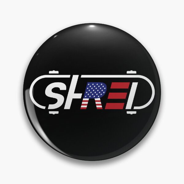 Item preview, SHRED - USA Flag Skateboard Streetwear Logo designed and sold by NoulDesign.
