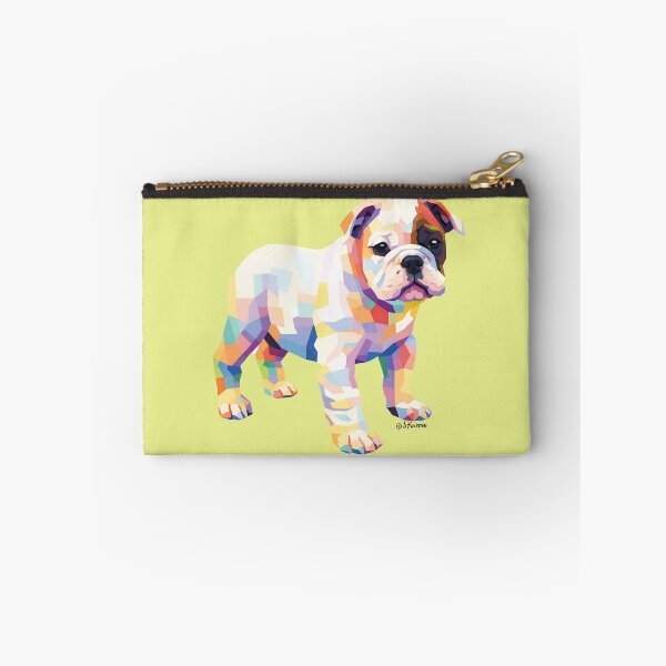 Item preview, English Bulldog Puppy in Geometric Patterns designed and sold by Sunny Creations.