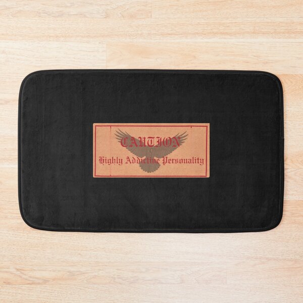 Item preview, Caution Highly Addictive Personality | Gothic Crow Warning Label designed and sold by VENOHA.