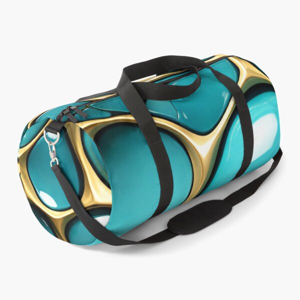 Item preview, Turquoise Gold Cellular Mosaic designed and sold by Kaleidoscope Print.