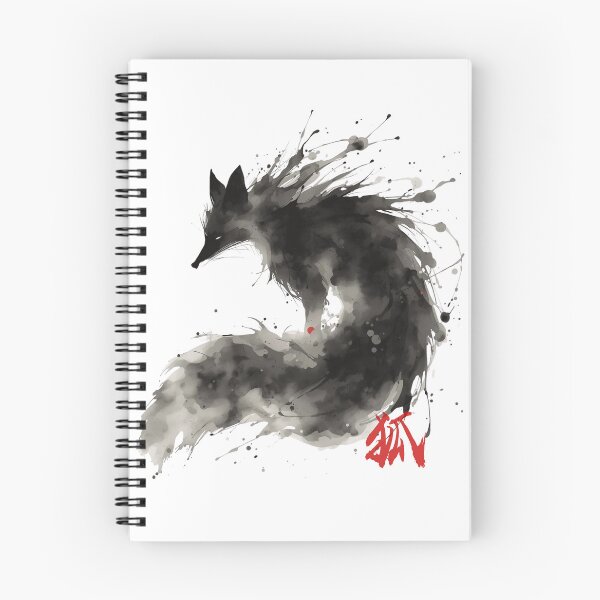 Item preview, Ink Wash Fox, Japanese Kanji designed and sold by カイトラボ.