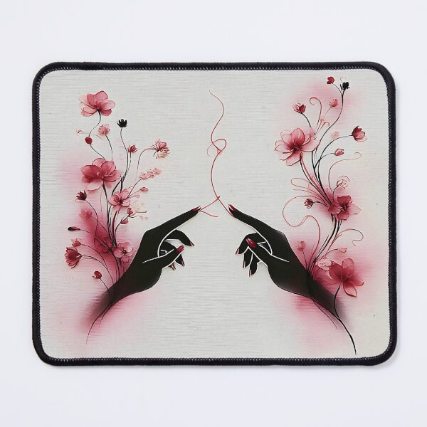 Item preview, The Red Thread of Fate | Minimalist Zen Hands Art designed and sold by FlowNestStudio.